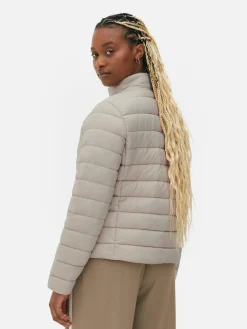Jacken Und Mäntel|Primark Steppjacke Mit Trichterkragen Naturfarben