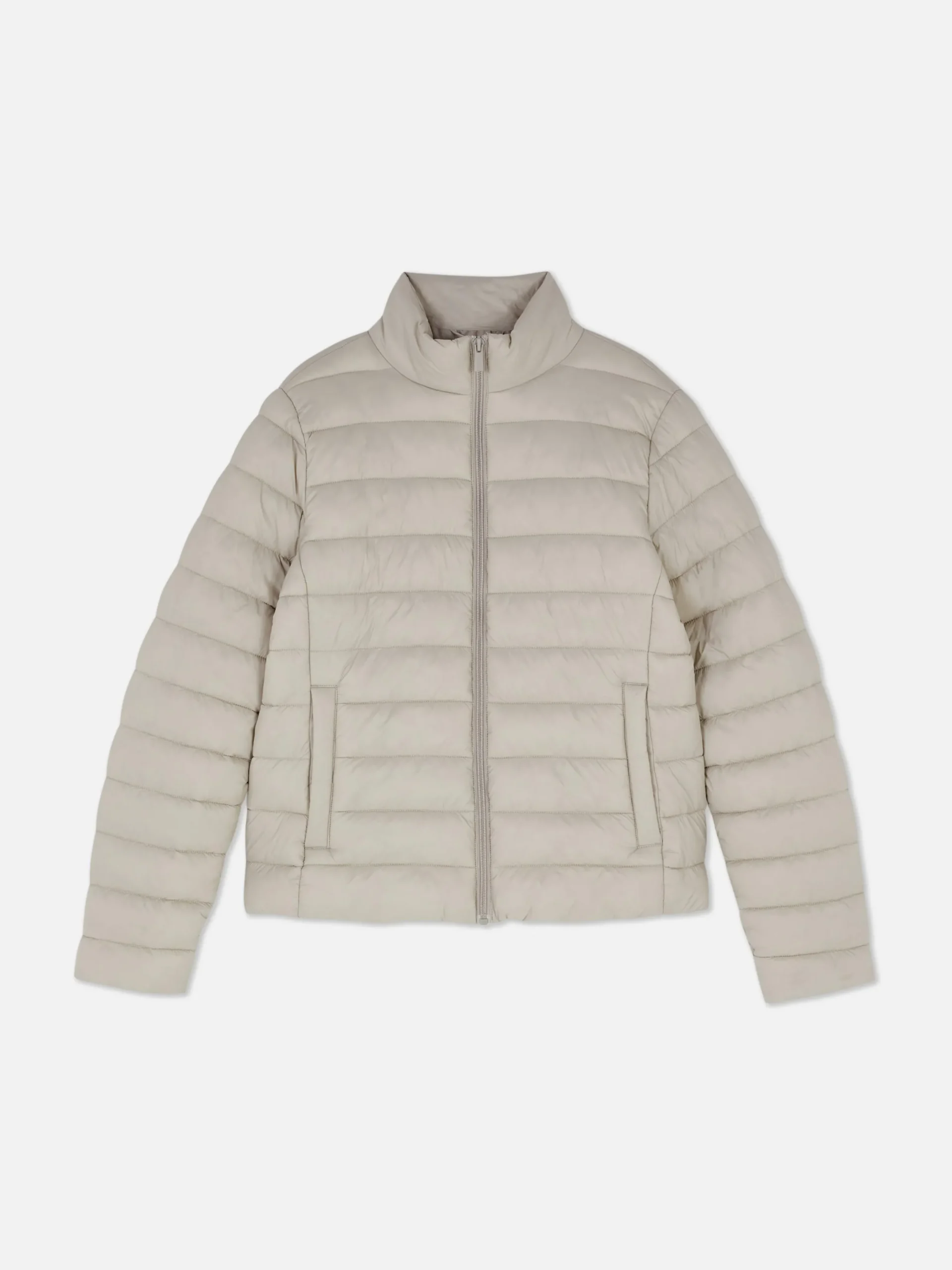 Jacken Und Mäntel|Primark Steppjacke Mit Trichterkragen Naturfarben