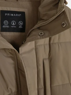 Jacken Und Mäntel|Primark Steppparka Mit Kapuze Taupefarben
