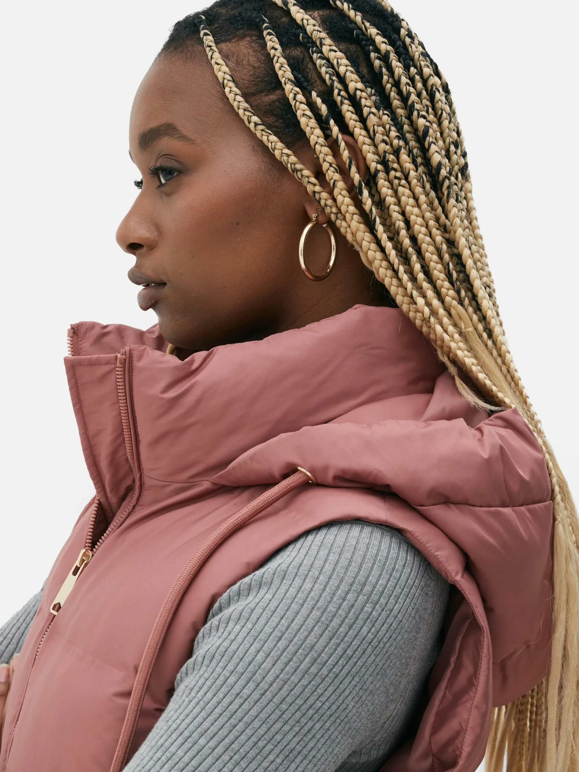 Jacken Und Mäntel|Primark Steppweste Mit Kapuze Pink