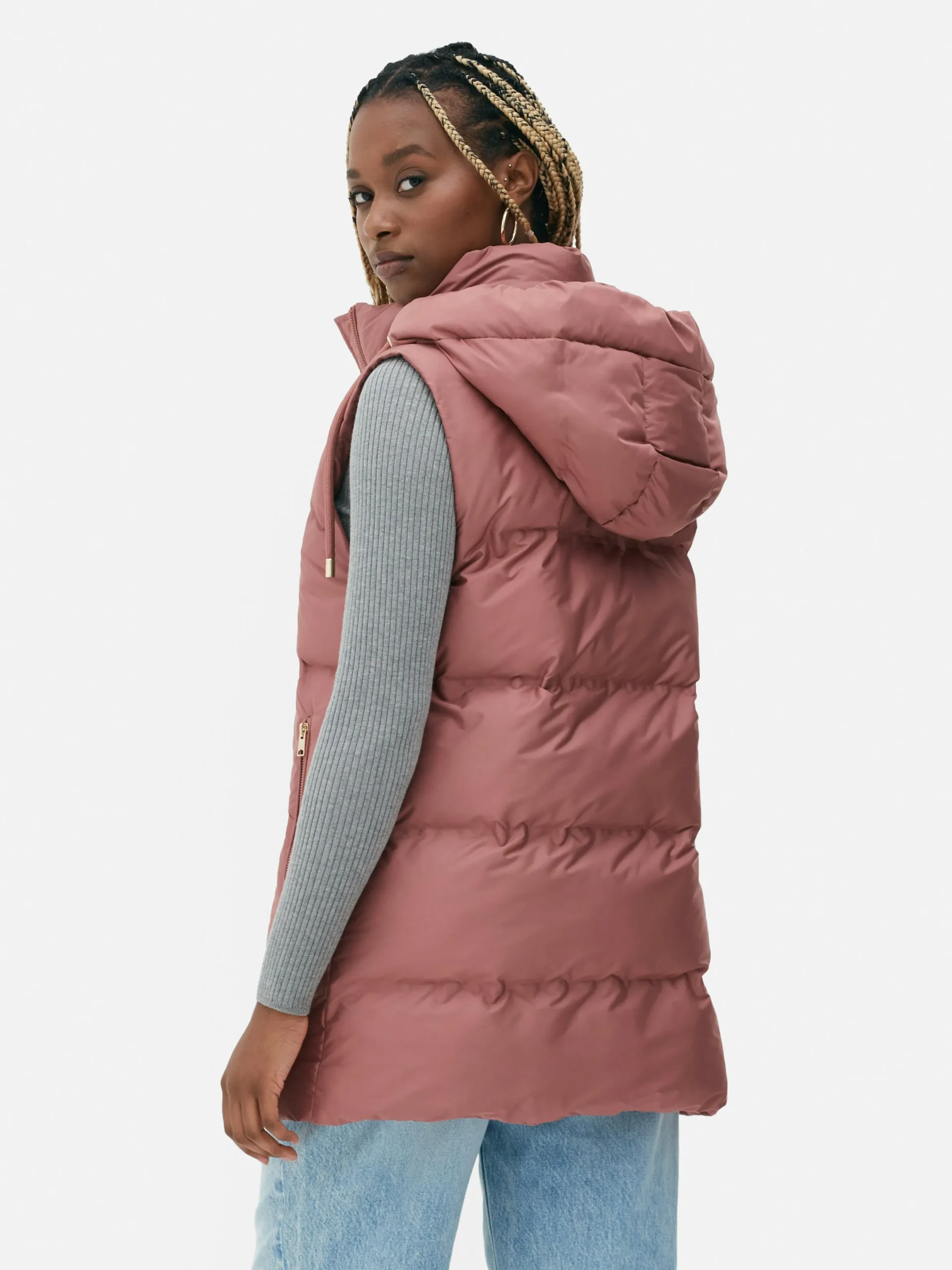 Jacken Und Mäntel|Primark Steppweste Mit Kapuze Pink