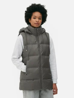 Jacken Und Mäntel|Primark Steppweste Mit Kapuze Anthrazitfarben
