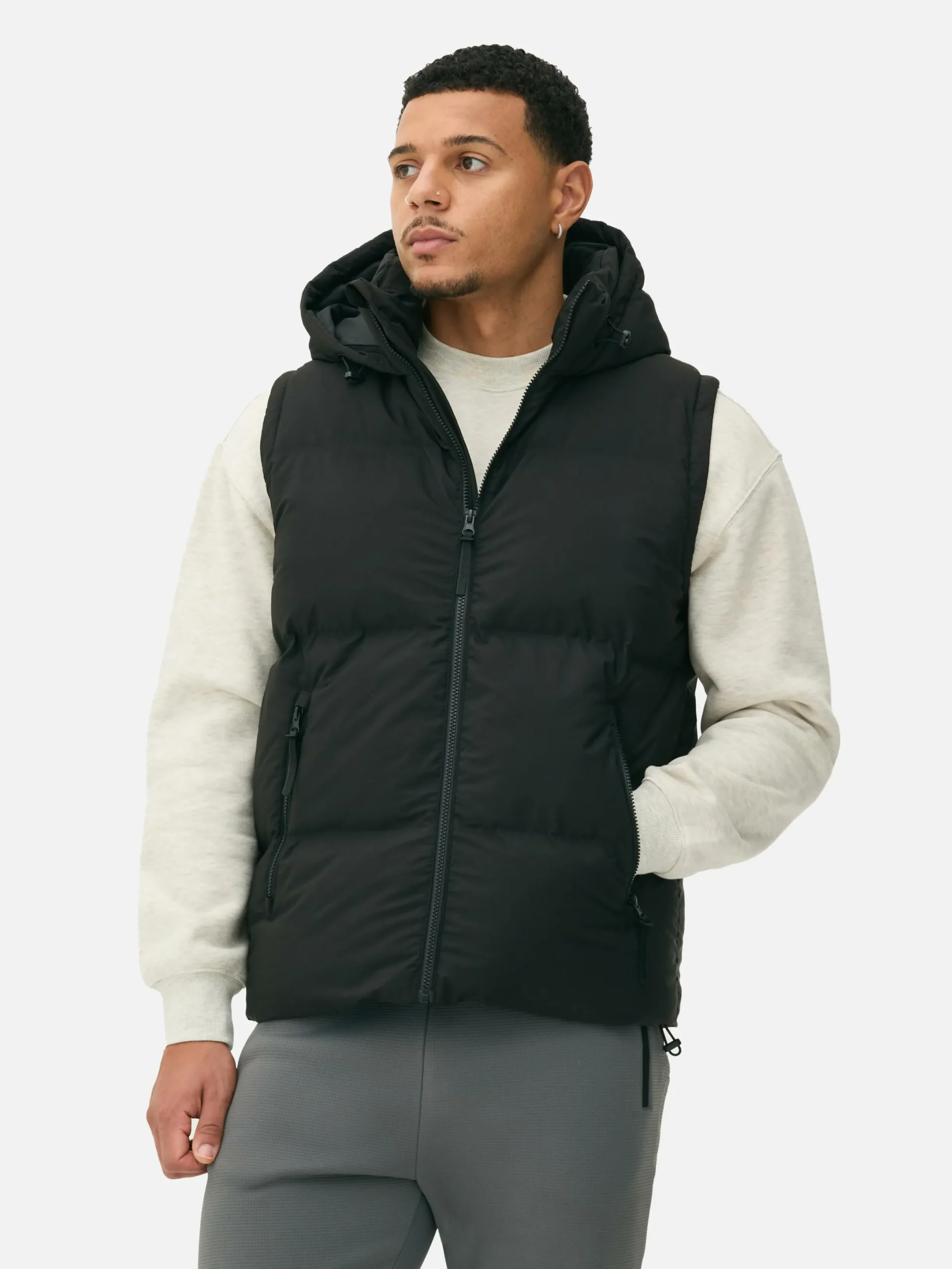 Jacken Und Mäntel|Primark Steppweste Mit Kapuze Schwarz