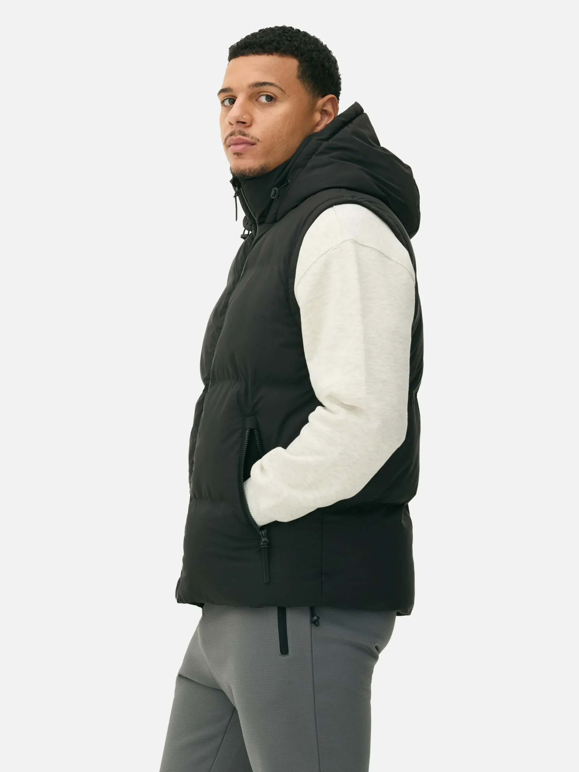Jacken Und Mäntel|Primark Steppweste Mit Kapuze Schwarz
