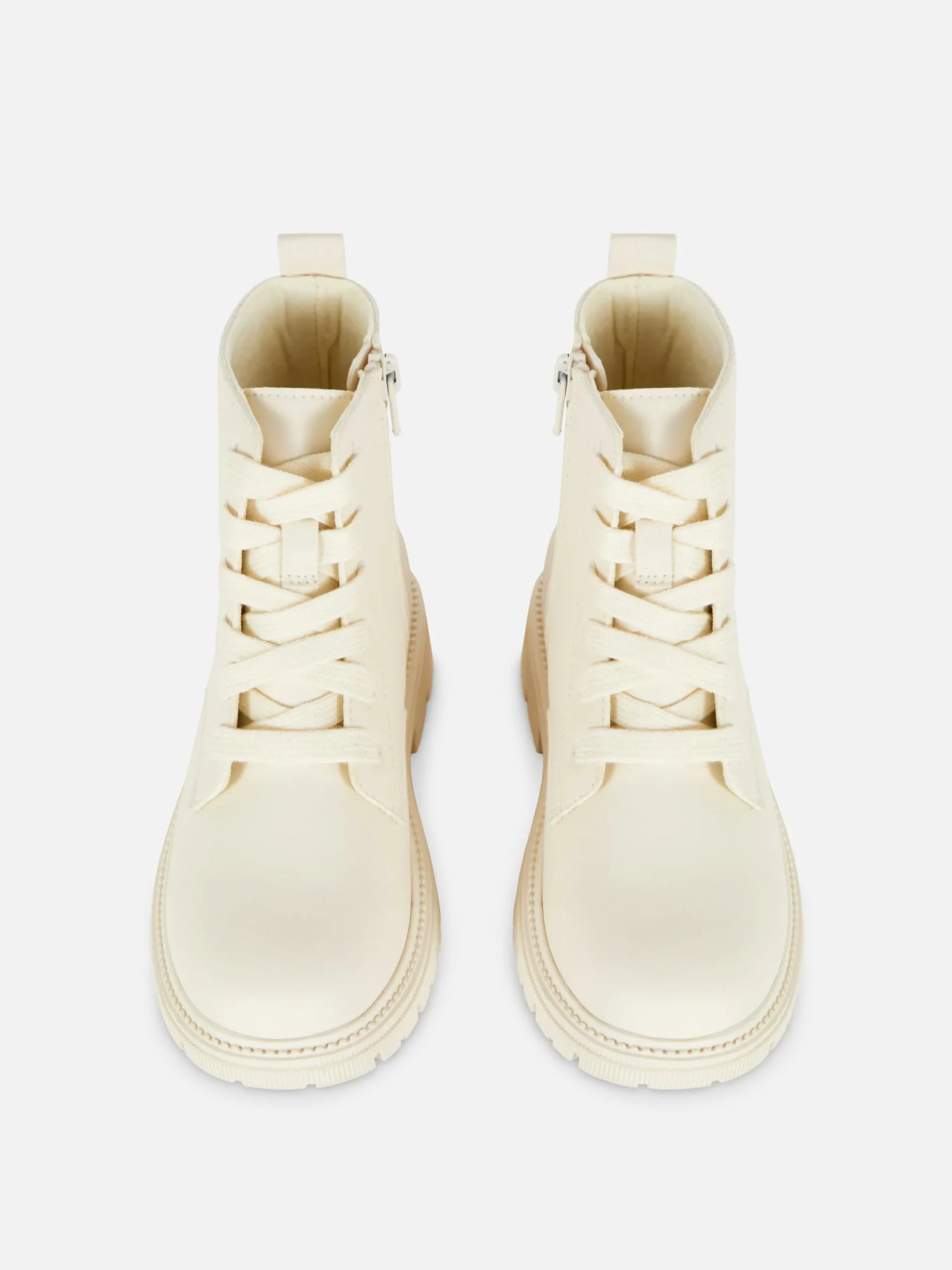 Stiefel Und Gummistiefel|Primark Stiefel Mit Dicker Sohle Und Seitenreißverschluss Cremefarben