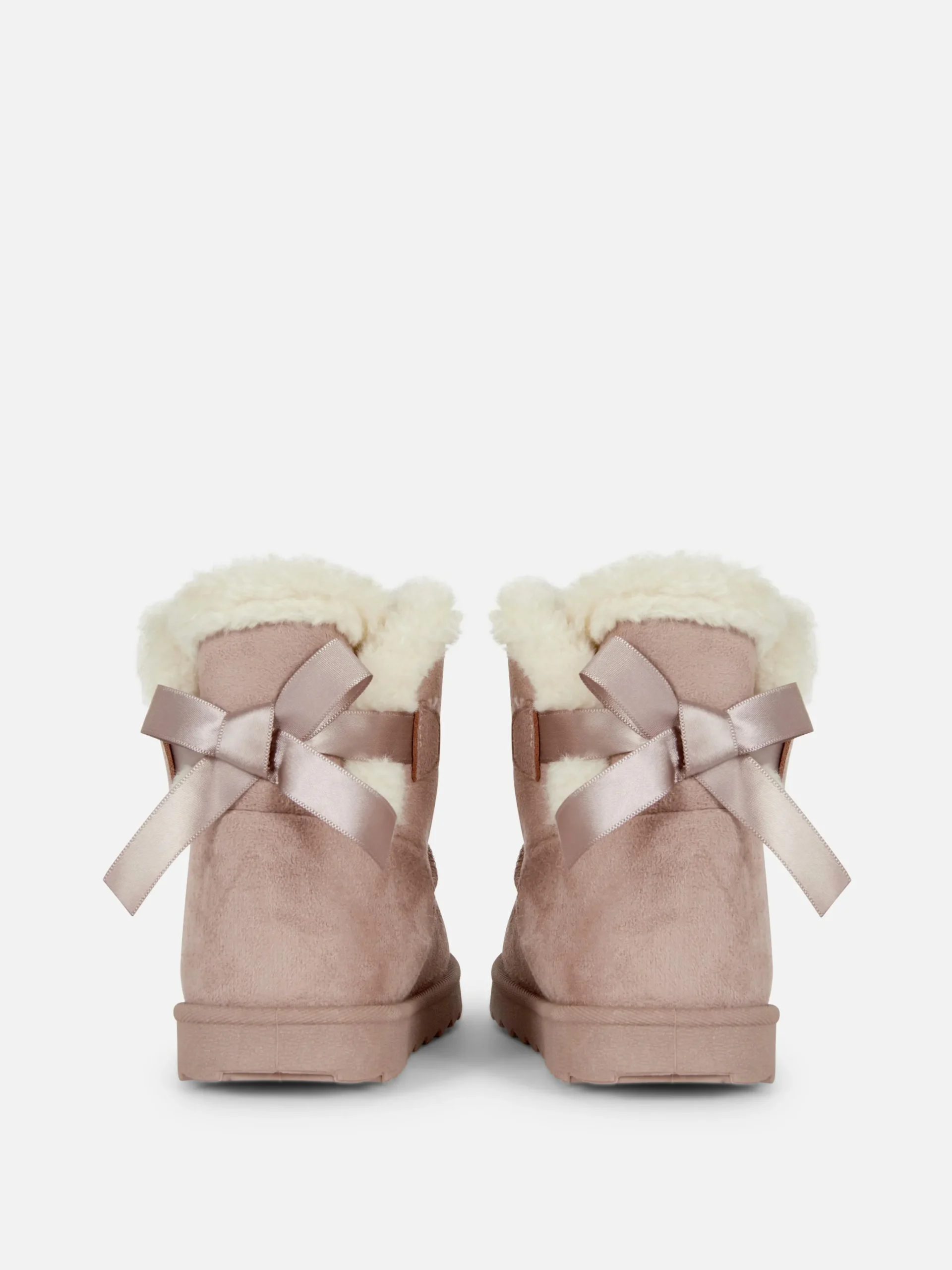 Stiefel Und Gummistiefel|Primark Stiefel Mit Plüschfutter Und Schleife Hinten Rosa