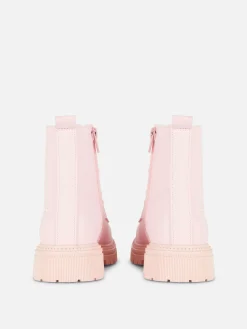 Stiefel Und Gummistiefel|Primark Stiefel Mit Reißverschluss Und Dicker Sohle Rosa