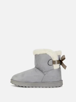 Stiefel Und Gummistiefel|Primark Stiefel Mit Schleife Grau