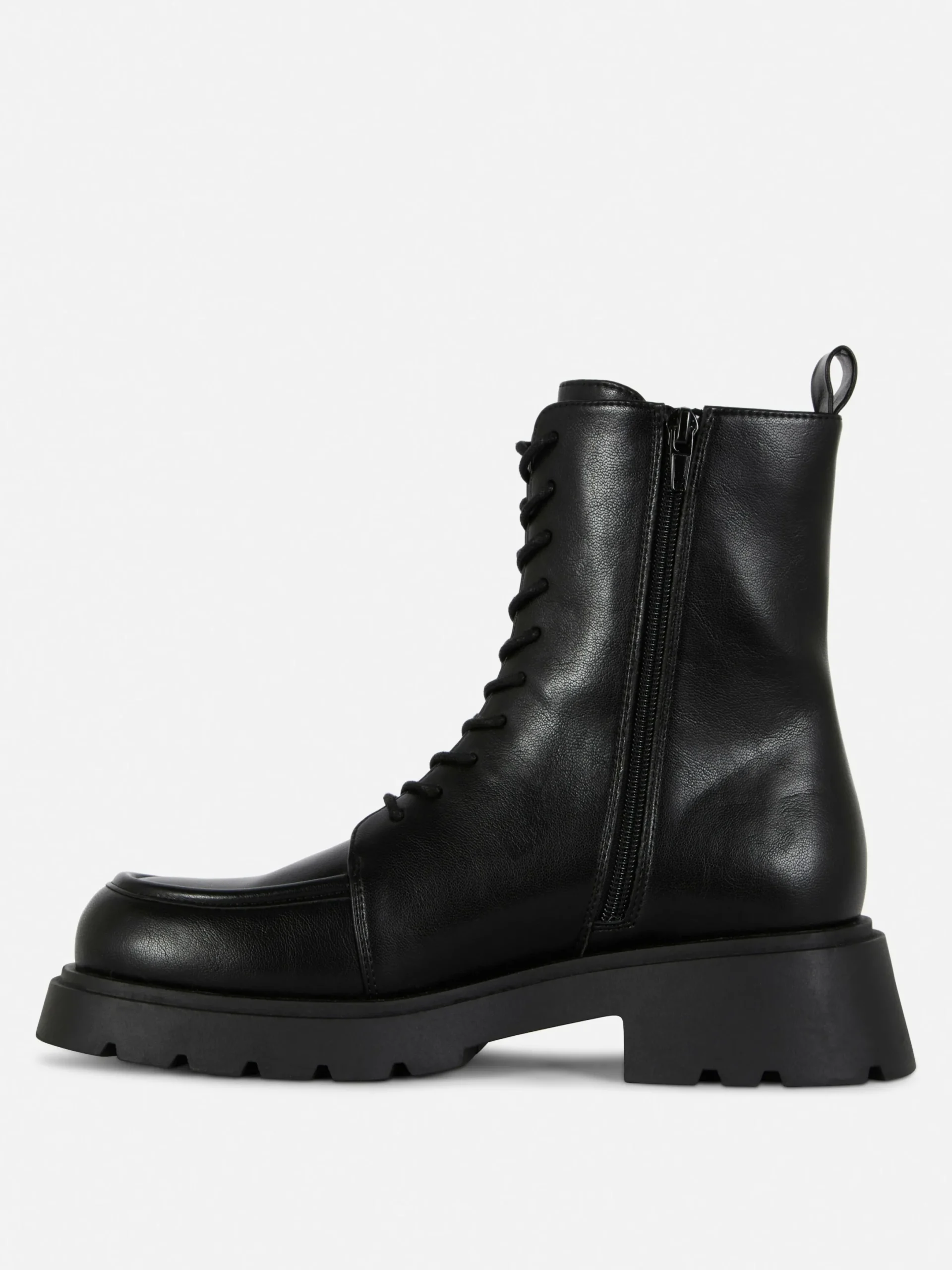 Stiefel|Primark Stiefeletten Mit Apron Toe Und Schnürung Schwarz