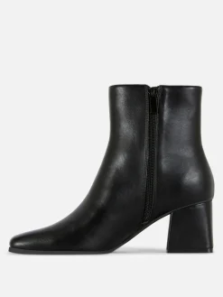 Stiefel|Primark Stiefeletten Mit Blockabsatz Schwarz