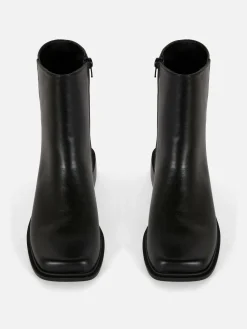 Stiefel|Primark Stiefeletten Mit Eckiger Zehenpartie Schwarz