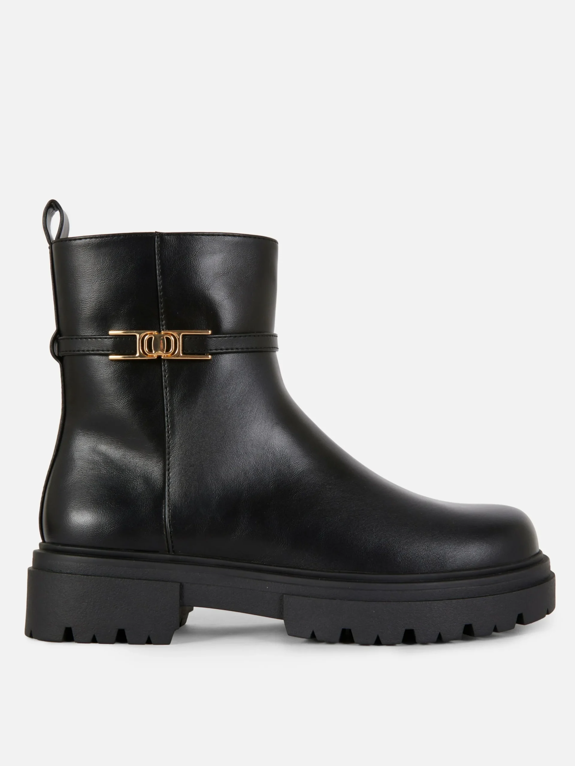 Stiefel|Primark Stiefeletten Mit Schnallendetail Schwarz