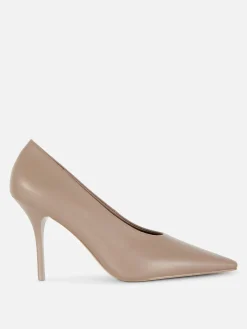 Heels|Primark Stiletto-Pumps Taupefarben