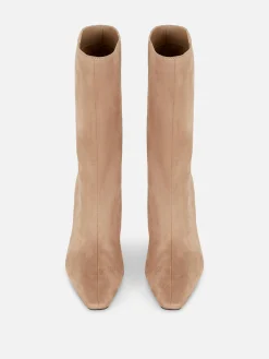 Stiefel|Primark Stiletto-Stiefel In Wildleder-Optik Taupefarben