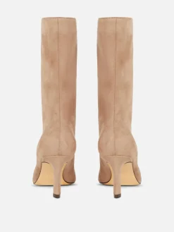 Stiefel|Primark Stiletto-Stiefel In Wildleder-Optik Taupefarben