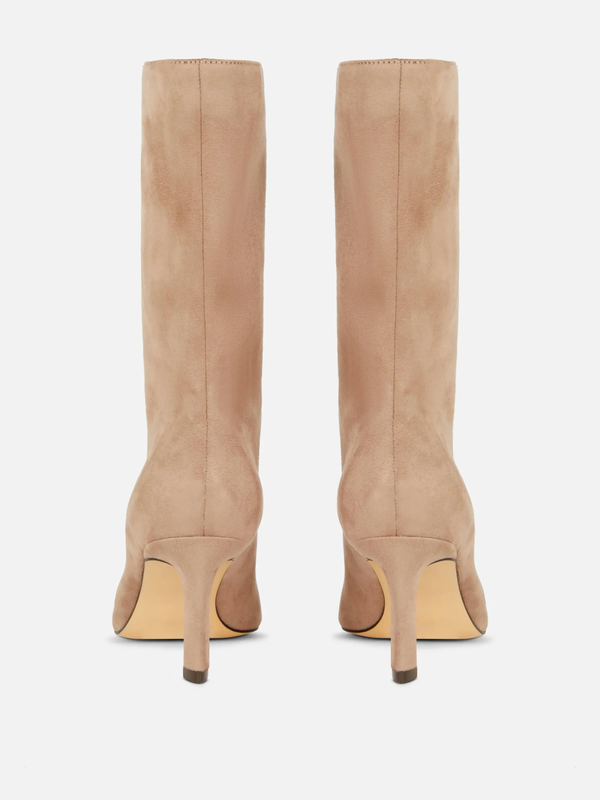Stiefel|Primark Stiletto-Stiefel In Wildleder-Optik Taupefarben