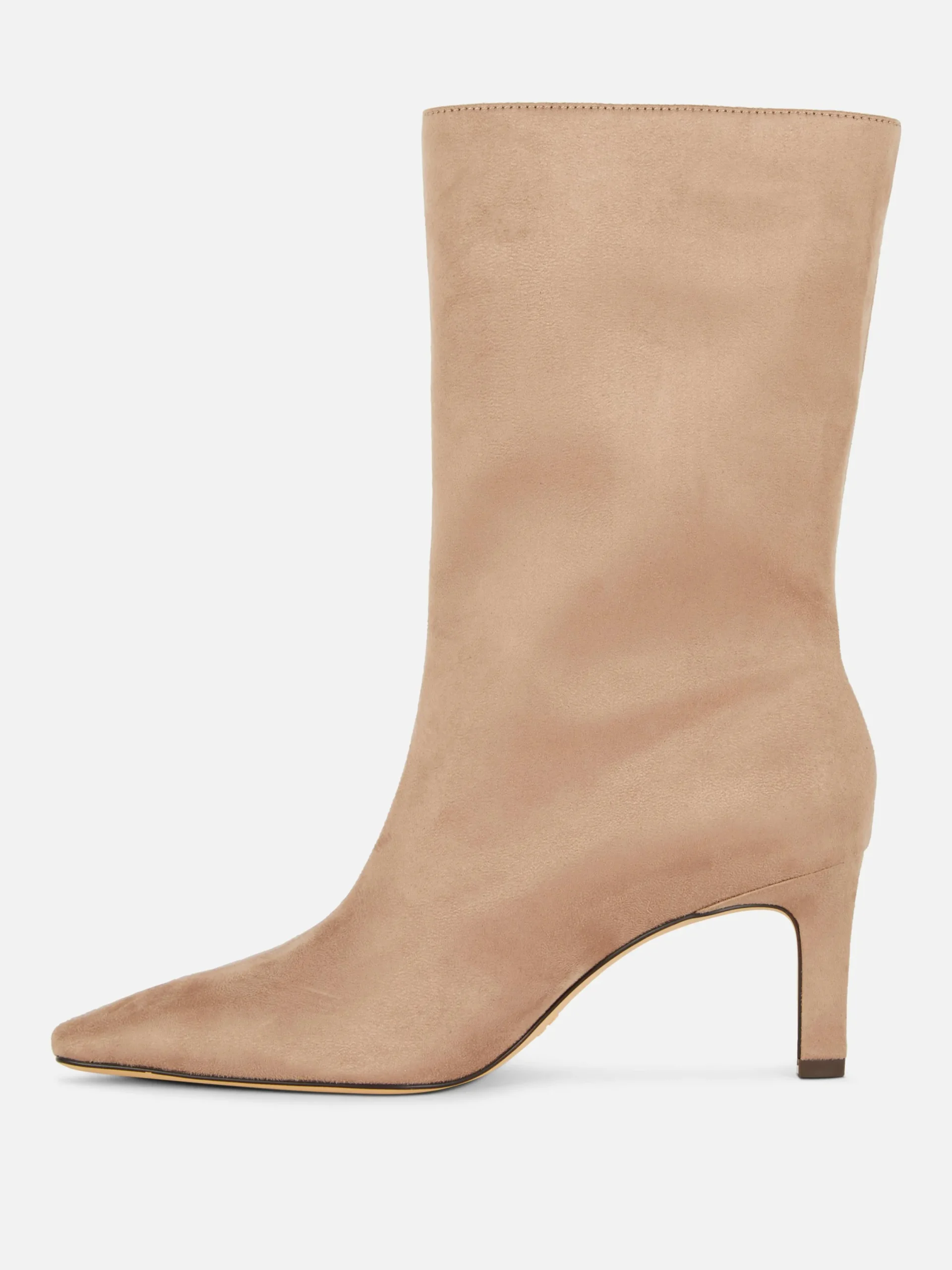 Stiefel|Primark Stiletto-Stiefel In Wildleder-Optik Taupefarben