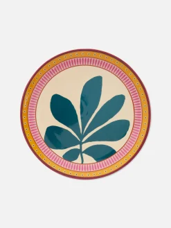 Teller, Schüsseln Und Platten|Primark Stilisierter Beilagenteller Mit Blumenmuster Beige