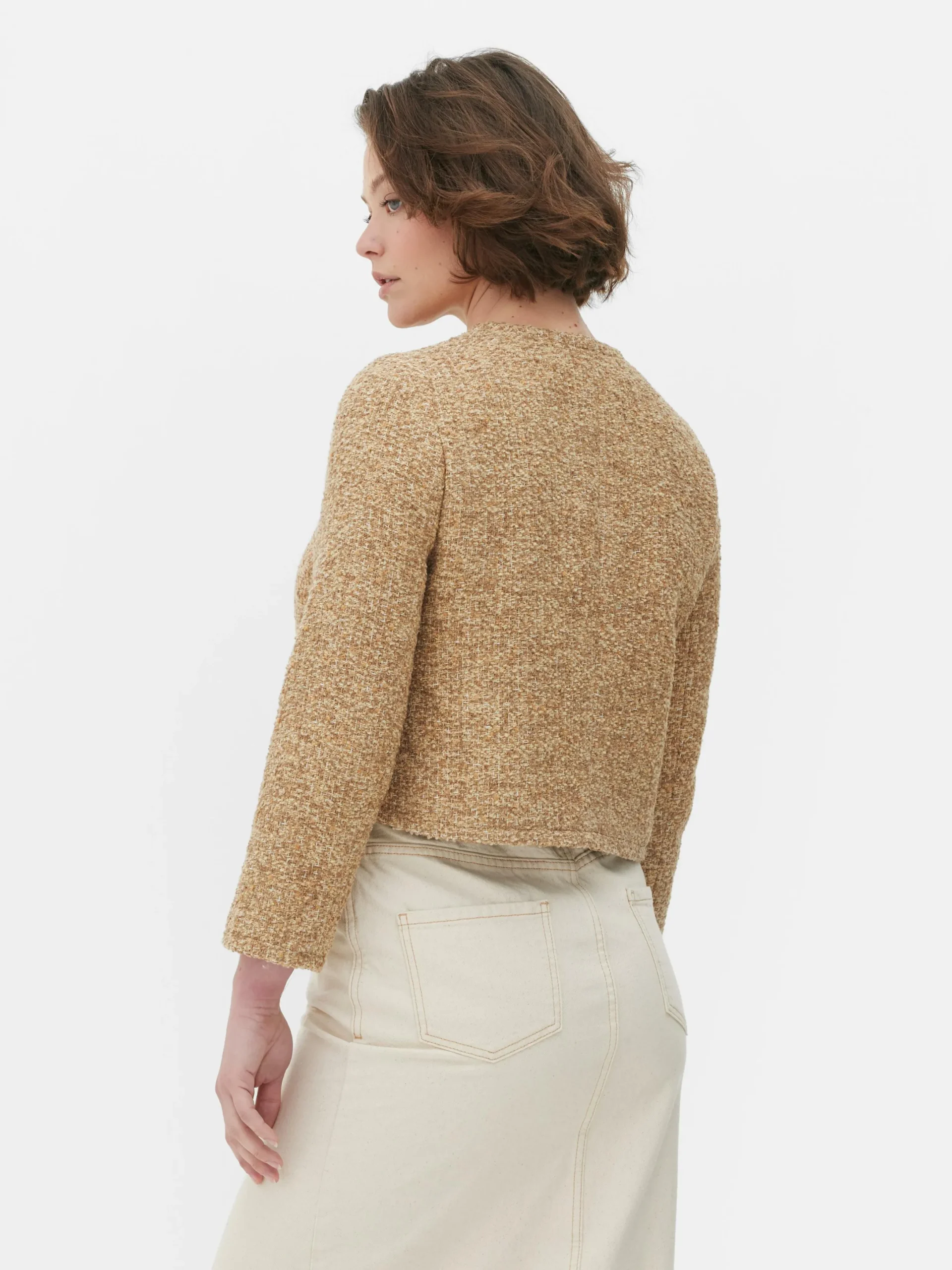 Jacken Und Mäntel|Primark „Stitch“ Bouclé-Jacke Beige