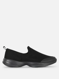 Sneakers|Primark Stoff-Slip-Ons Für Den Freizeitsport Schwarz