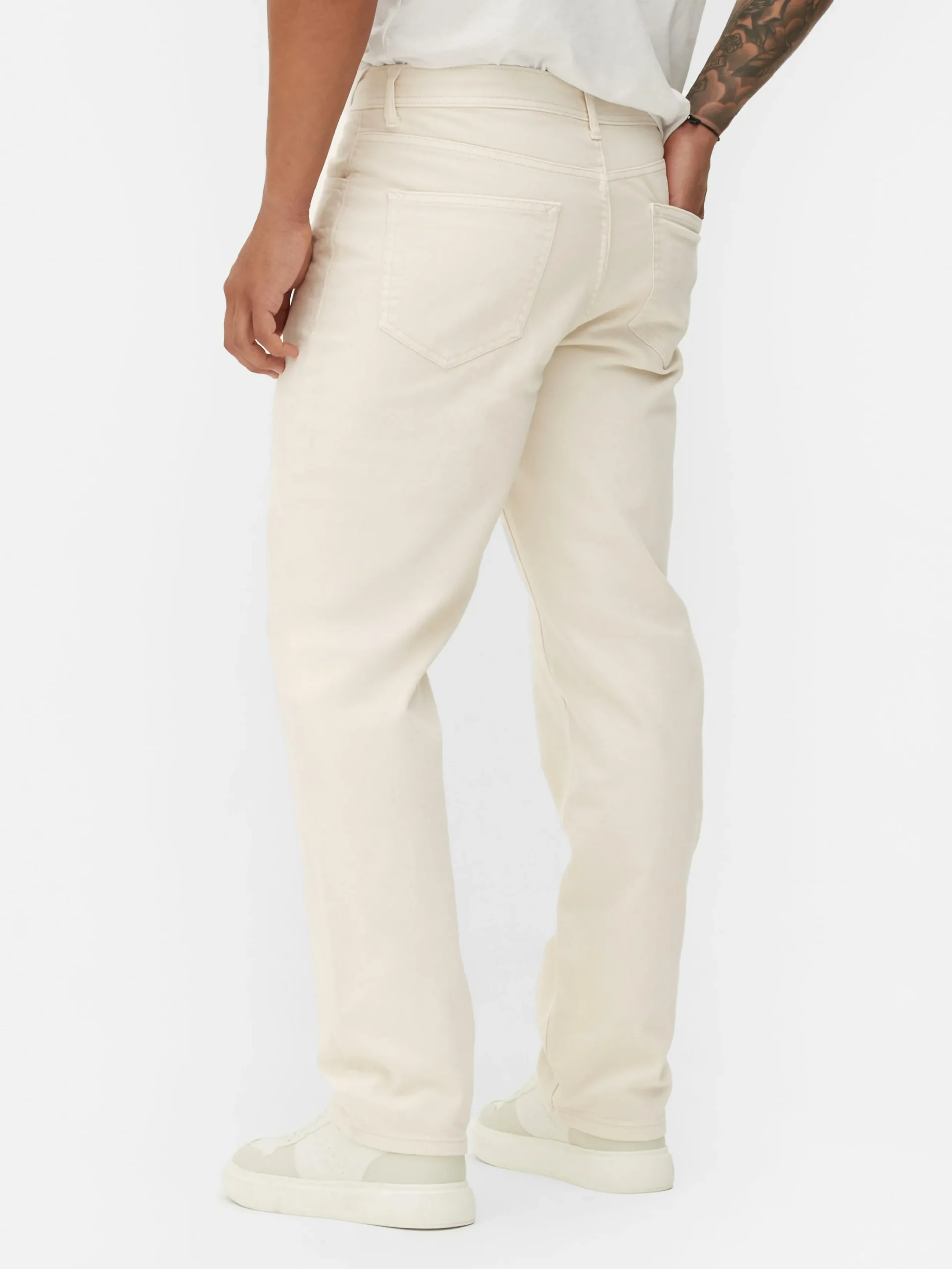 Jeans|Primark Straight Jeans Ecrufarben