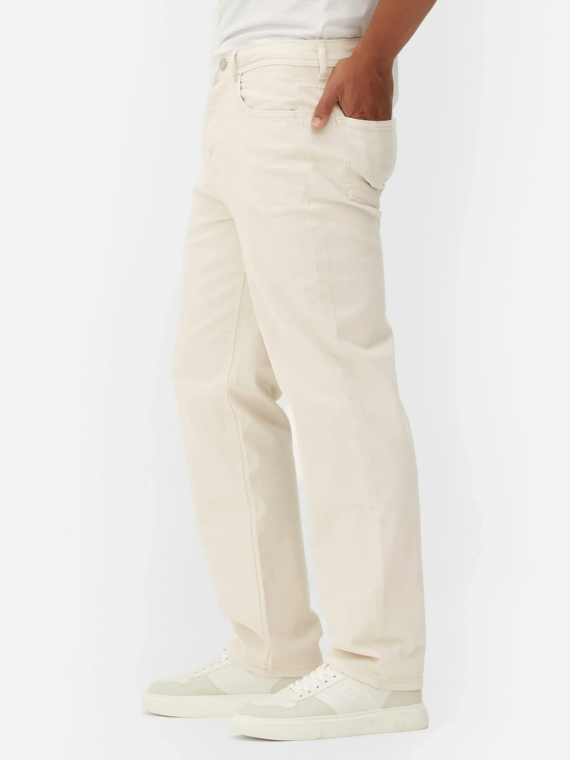 Jeans|Primark Straight Jeans Ecrufarben