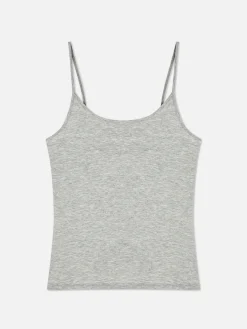 Tops Und T-Shirts|Primark Stretch-Camisole Mit U-Ausschnitt Grau meliert