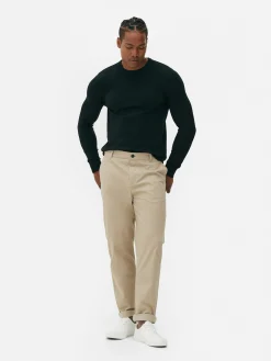 Hosen|Primark Stretch-Chinohose Mit Geradem Bein Steinfarben