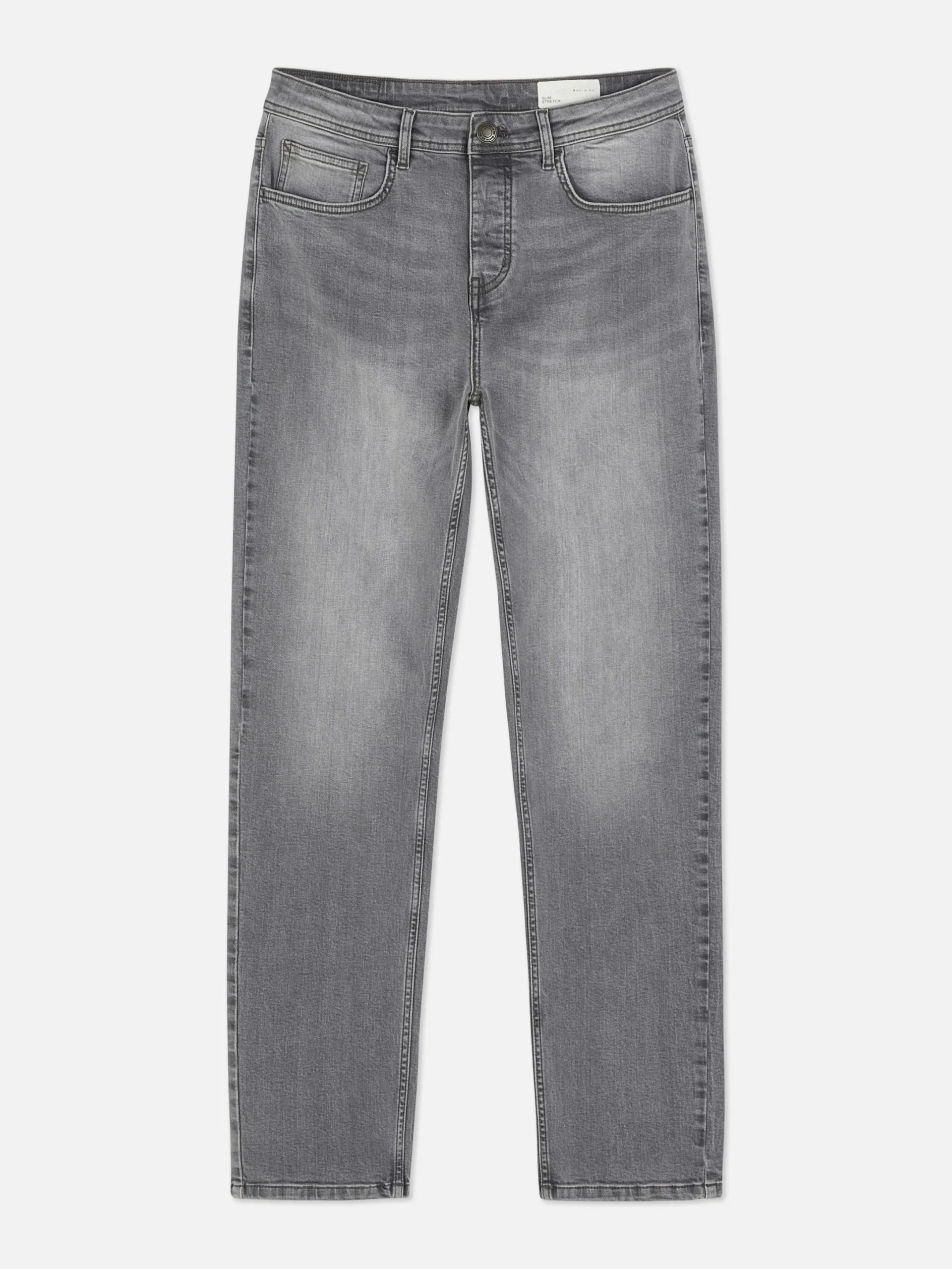 Jeans|Primark Stretch-Jeans In Enger Passform Grau