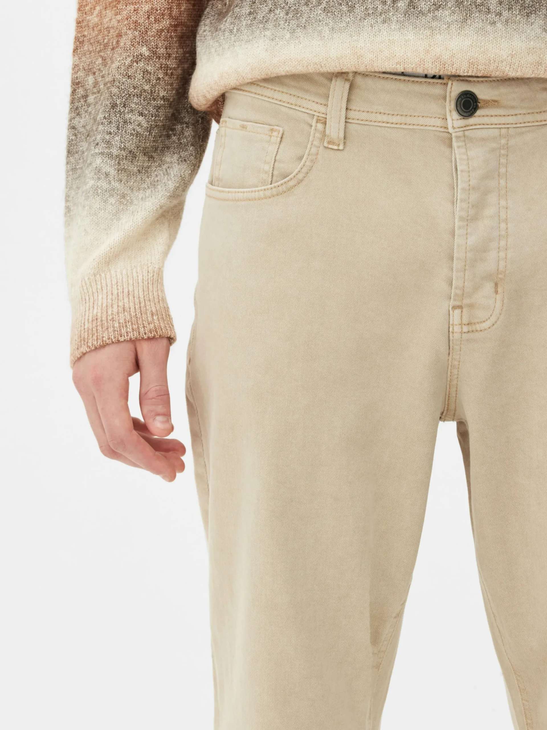 Jeans|Primark Stretch-Jeans Mit Geradem Bein Steinfarben