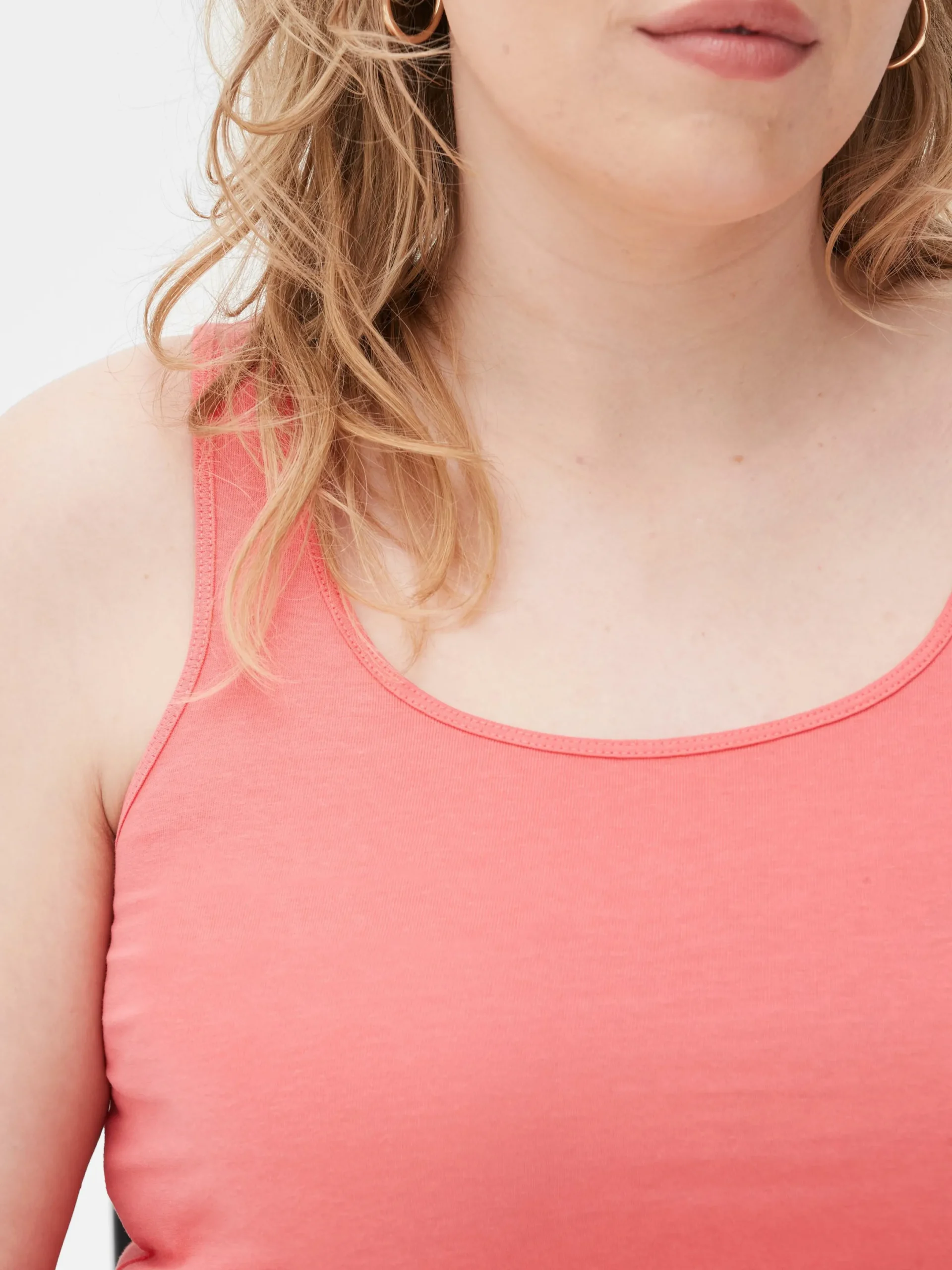 Tops Und T-Shirts|Primark Stretch-Tanktop Mit U-Ausschnitt Korallenrot