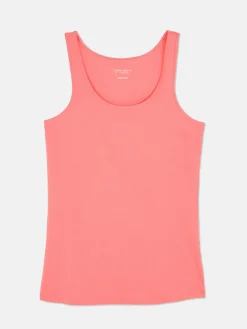Tops Und T-Shirts|Primark Stretch-Tanktop Mit U-Ausschnitt Korallenrot