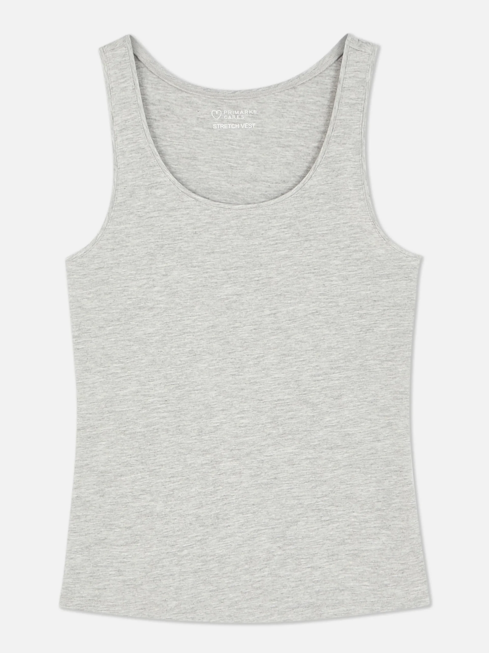 Tops Und T-Shirts|Primark Stretch-Trägertop Mit U-Ausschnitt Grau meliert