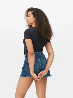 Tops Und T-Shirts|Primark Stretch-T-Shirt Mit Rundhalsausschnitt Marineblau