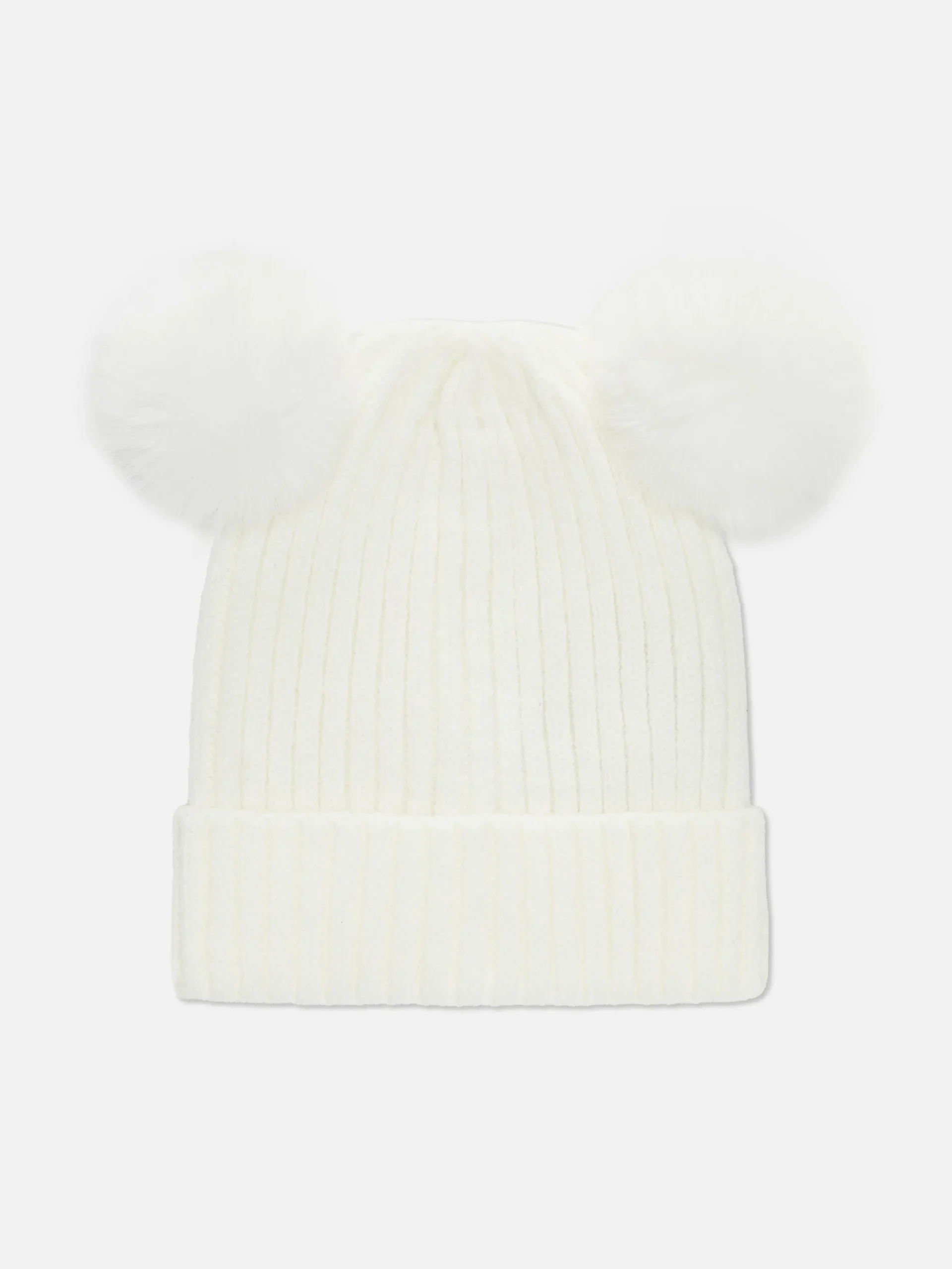 Mützen Und Handschuhe|Primark Strickbeanie Mit Bommel Cremefarben