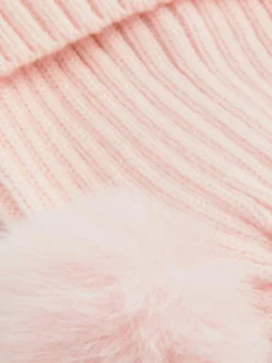 Mützen Und Handschuhe|Primark Strickbeanie Mit Bommel Rosa