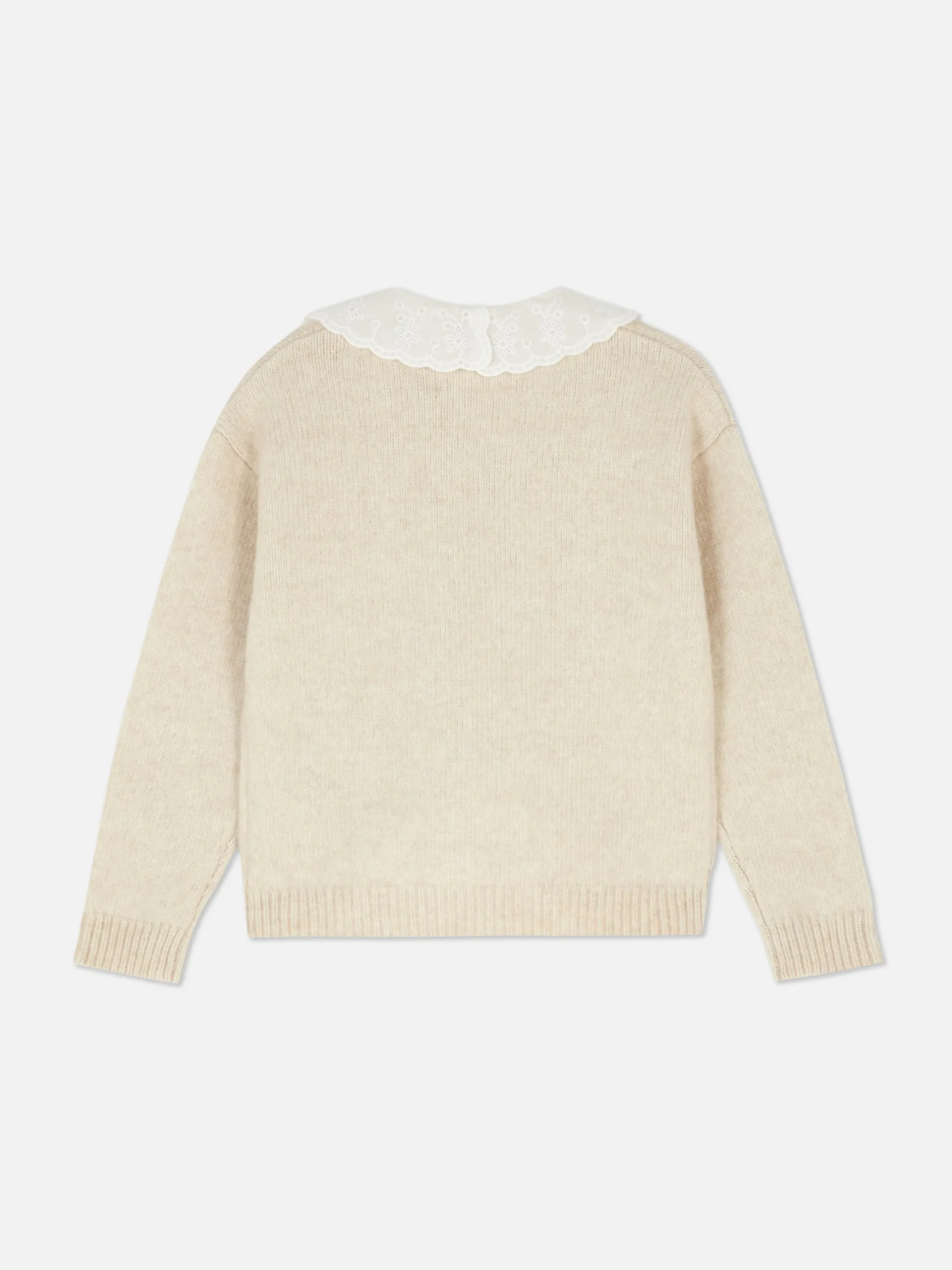 Pullover Und Cardigans|Primark Strickcardigan Mit Besticktem Kragen Beige