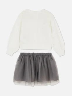 Sets Und Outfits|Primark Strickcardigan Und Tutu Im Set Cremefarben