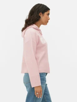 Hoodies Und Sweatshirts|Pullover Und Cardigans|Primark Strick-Hoodie Mit Slogan Rosa