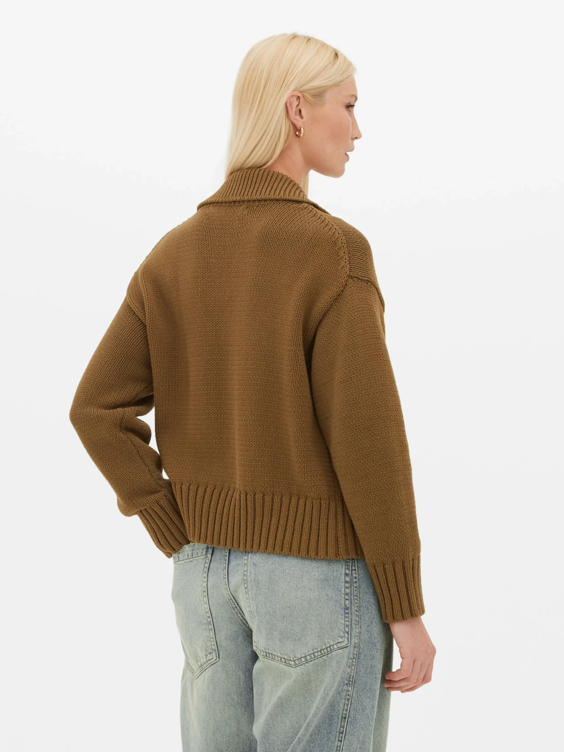 Pullover Und Cardigans|Primark Strick-Polopullover Khakifarben