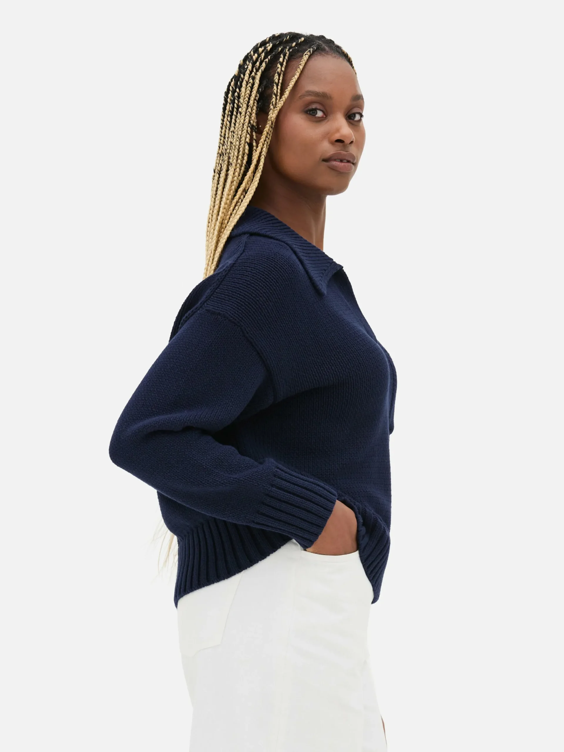 Pullover Und Cardigans|Primark Strick-Polopullover Marineblau