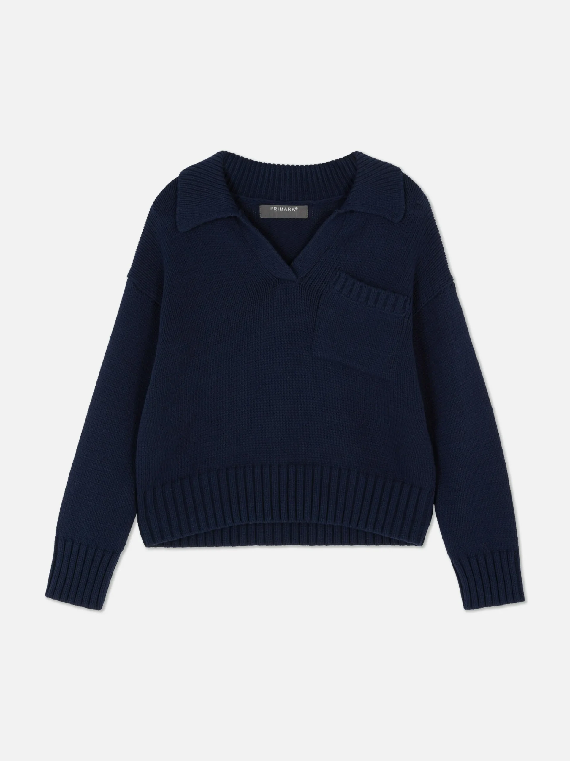 Pullover Und Cardigans|Primark Strick-Polopullover Marineblau