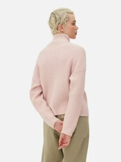 Pullover Und Cardigans|Primark Strickpullover Mit Halbem Reißverschluss Rosa