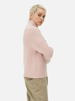 Pullover Und Cardigans|Primark Strickpullover Mit Halbem Reißverschluss Rosa