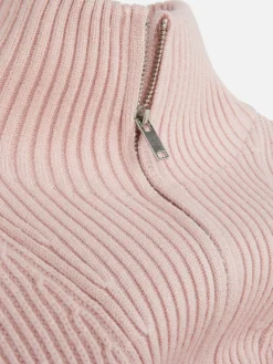 Pullover Und Cardigans|Primark Strickpullover Mit Halbem Reißverschluss Rosa