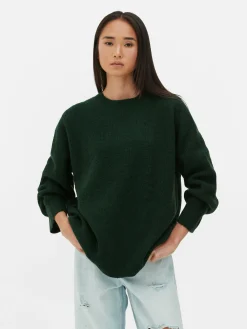 Pullover Und Cardigans|Primark Strickpullover Mit Ärmelbündchen Dunkelgrün