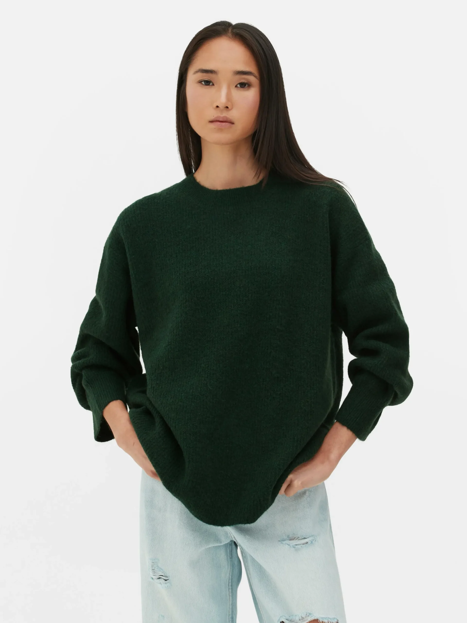 Pullover Und Cardigans|Primark Strickpullover Mit Ärmelbündchen Dunkelgrün