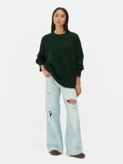 Pullover Und Cardigans|Primark Strickpullover Mit Ärmelbündchen Dunkelgrün