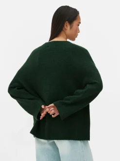 Pullover Und Cardigans|Primark Strickpullover Mit Ärmelbündchen Dunkelgrün