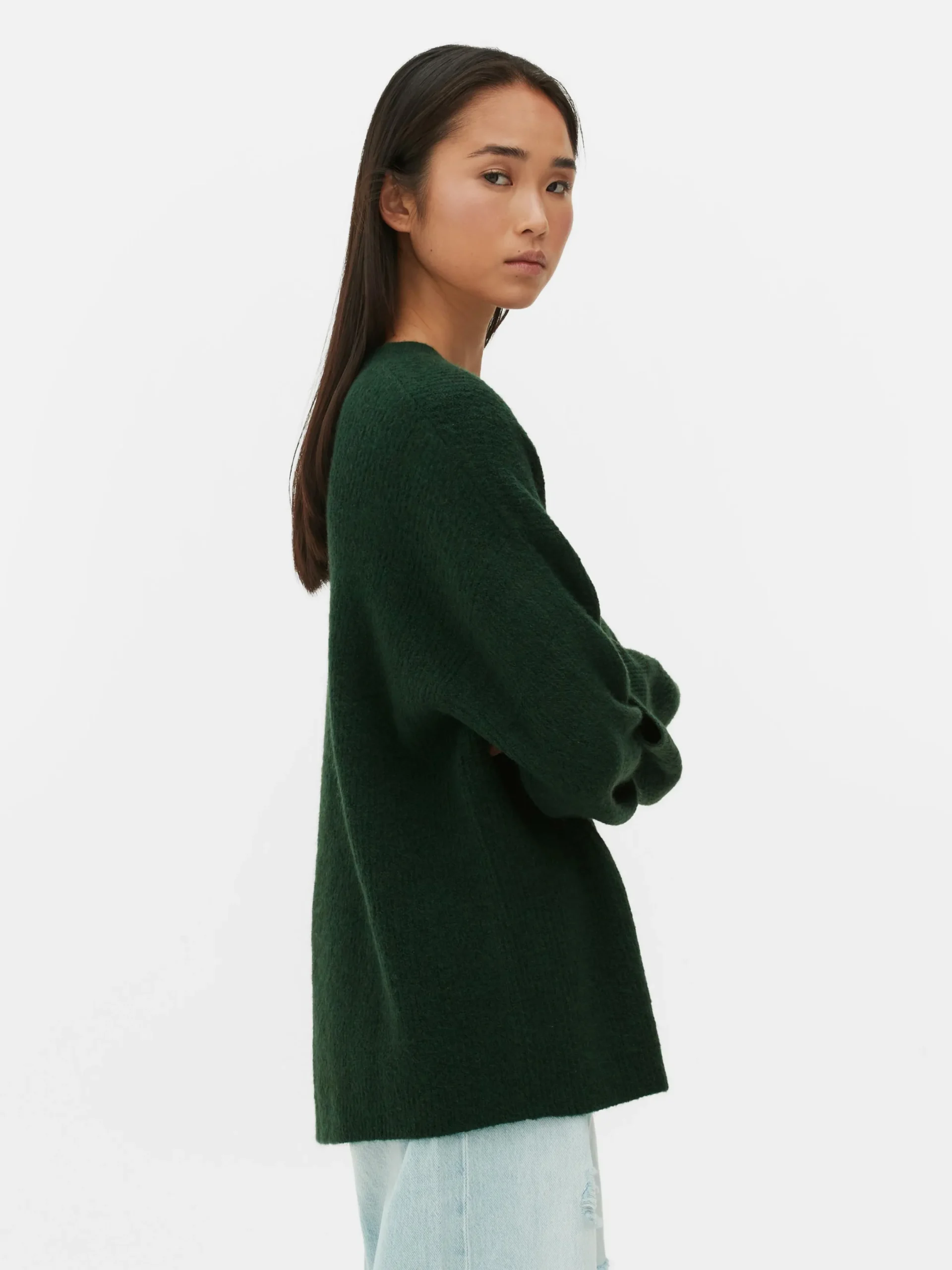 Pullover Und Cardigans|Primark Strickpullover Mit Ärmelbündchen Dunkelgrün